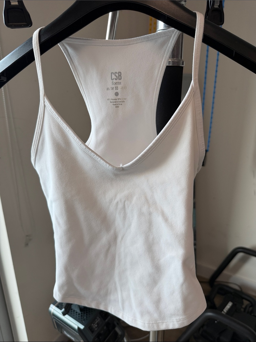 CSB White Racerback Tank Top - Picture 2 of 6